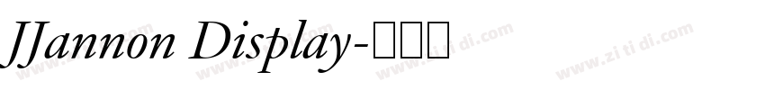 JJannon Display字体转换